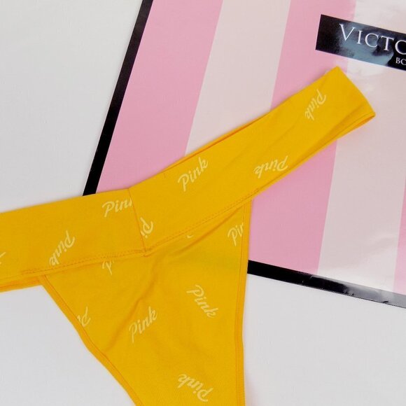 nwt Victoria's Secret PINK campus logo thong - Picture 1 of 4